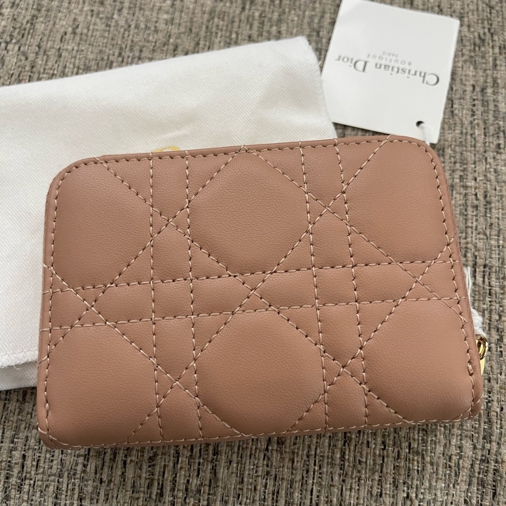 Dior Lady Dior zip around wallet